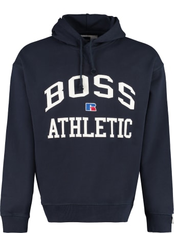 Russell Athletic Logo Detail Cotton Sweatshirt - Boss X Russell Athletic