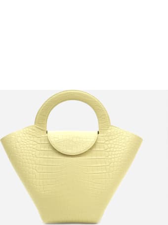 Bottega Veneta Large Doll Tote Bag In Crocodile Print Leather