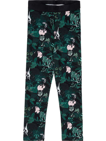 Kenzo Kids Stretch Cotton Floral Leggings