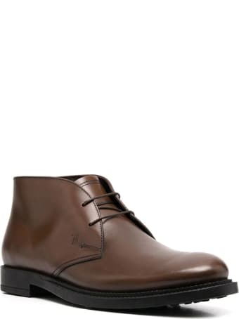 Tod's Desert Boots In Brown Leather