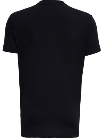 Dsquared2 Black Cotton T-shirt With Logo Print