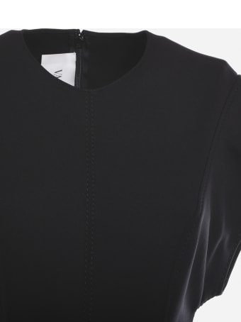 Valentino A-line Dress With V-logo Belt