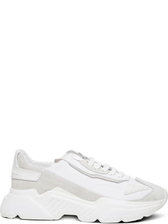 Dolce & Gabbana White Daymaster Stretch Jersey Sneaker
