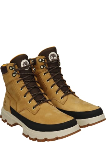 Timberland Combat Boots In Beige Nubuck