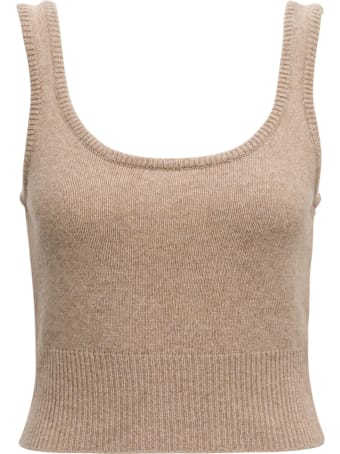 Federica Tosi Beige Cashmere And Wool Tank Top