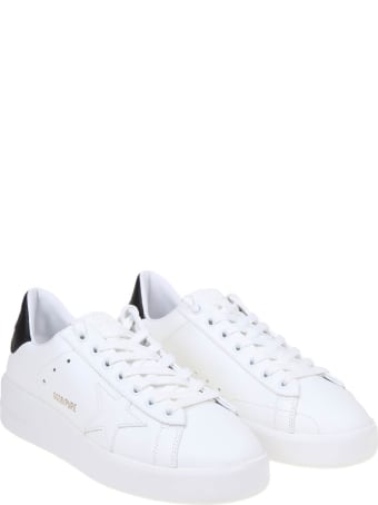 Golden Goose Pure Star Sneakers In White Leather
