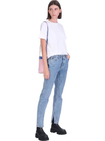 Ganni Thin Software T-shirt In White Cotton