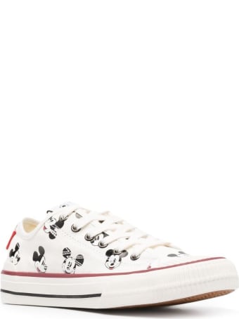M.O.A. master of arts White Canvas Mickey Mouse Sneakers