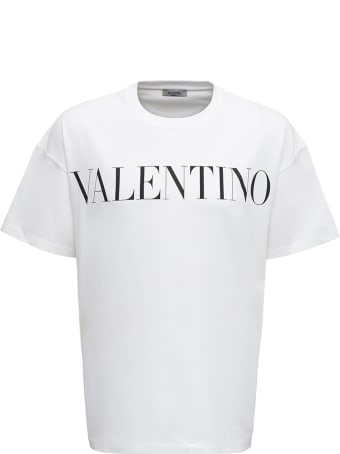 Valentino White Cotton T-shirt With Logo
