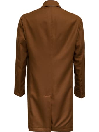Lardini Reversible Single-breasted Wool And Sashmere Coat