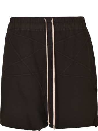Rick Owens Drawstring Waist Distressed Shorts