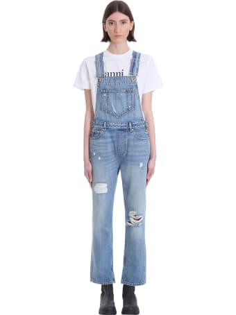 Ganni Suit In Blue Denim