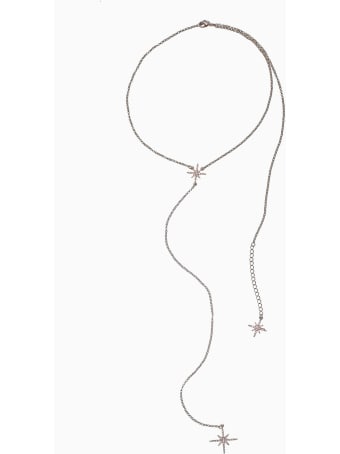 Federica Tosi Lace Back Stars Necklace Silver
