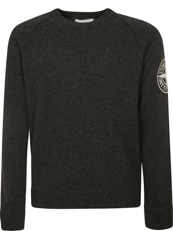 Stone Island Side Sleeve Embroidered Logo Sweatshirt