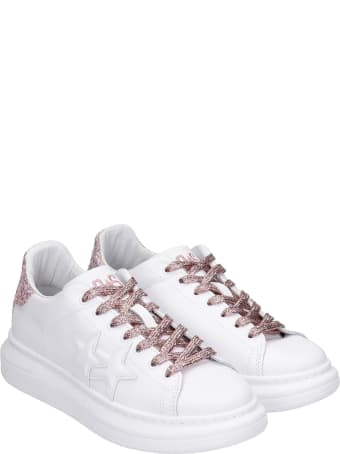 2Star Sneakers In White Leather
