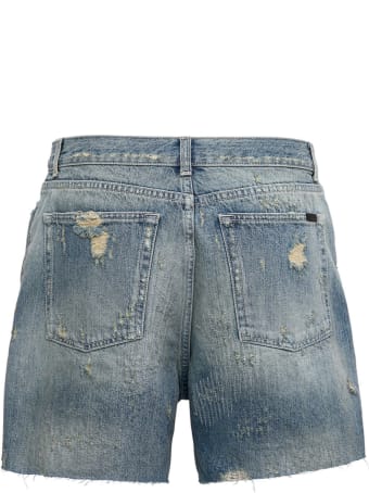 Saint Laurent California Bermuda In Denim
