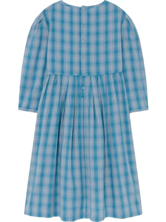The Animals Observatory Light-blue Dress For Girl With Logo