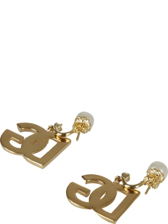 Dolce & Gabbana Dg Logo Pearl Earrings