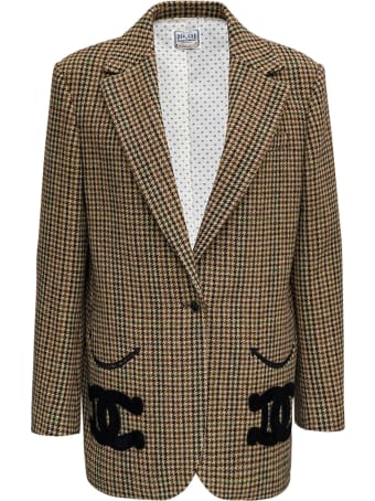 Washington Dee-Cee Pied De Poule Cotton Blazer With Patch