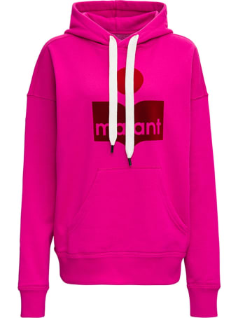 Isabel Marant Étoile Pink Jersey Hoodie With Logo Print
