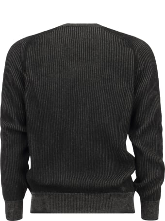 Sease Dinghy - Ribbed Cashmere Reversible Crew Neck Sweater