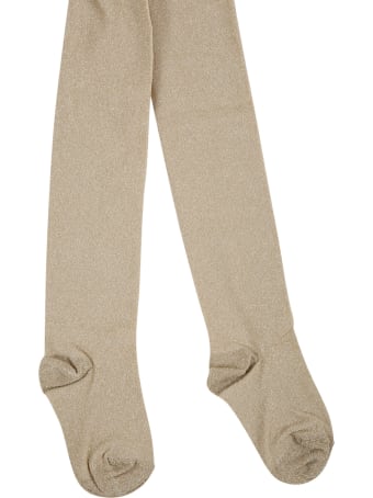 La Perla Gold Tights For Baby Girl
