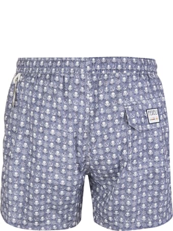 Fedeli Grey And White Pirate Madeira Man Swimsuit