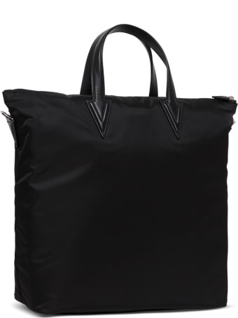 Versace Medusa Tote Bag In Black Nylon