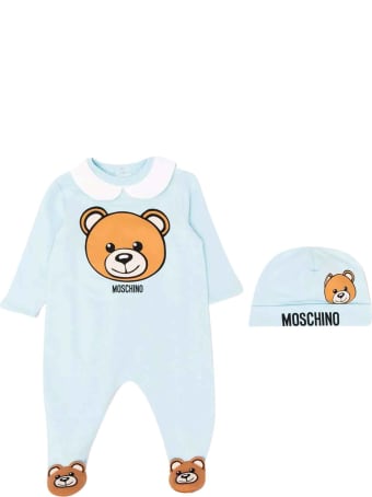 Moschino Light Blue Newborn Onesie
