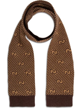 Gucci Wool Scarf With Logo