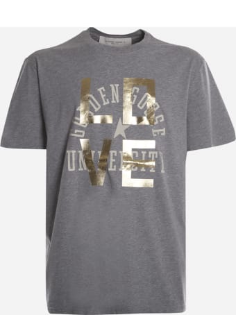 Golden Goose Cotton T-shirt With Love Print