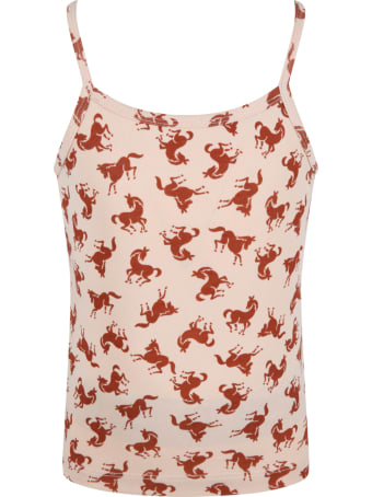 Molo Pink Tank Top For Girl With Horses