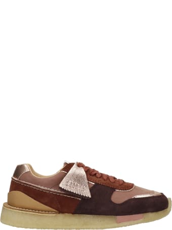 Clarks Torrun Sneakers In Rose-pink Suede And Fabric