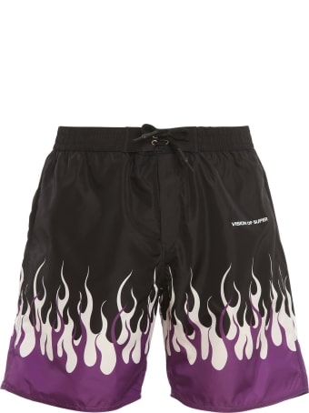 Vision of Super Short Swim With Purple Flame