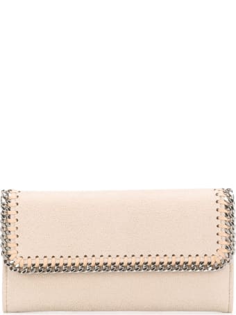 Stella McCartney Beige And Sliver Continental Falabella Wallet