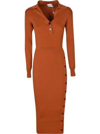 self-portrait Ribbed Knit Midi Dress