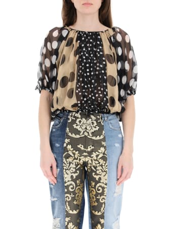 Dolce & Gabbana Patchwork Chiffon Blouse