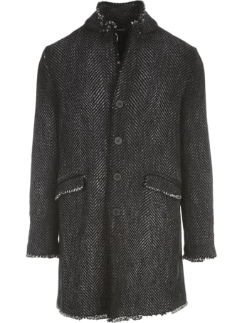 Avant Toi Chevron Rever Coat With Shadows