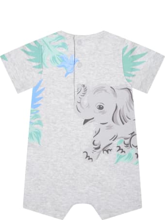 Kenzo Kids Grey Romper For Babyboy