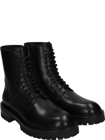 Ann Demeulemeester Alec Combat Boots In Black Leather