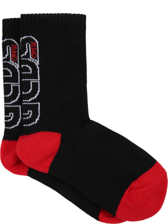 GCDS Mini Black Socks For Kids