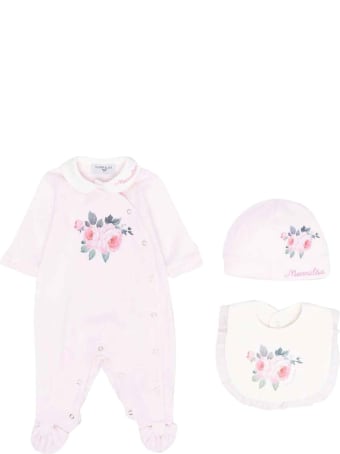 Monnalisa Newborn Pink Onesie