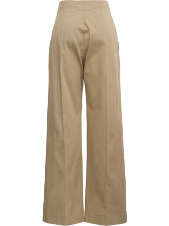 Patou Beige Cotton Gabardine Pants