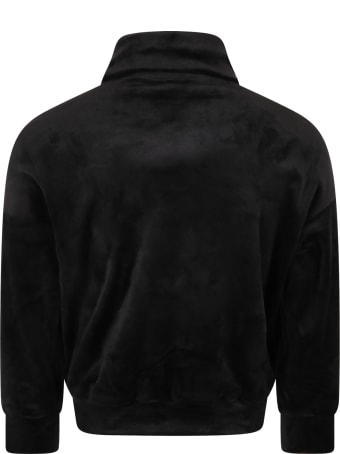 Rykiel Enfant Black Turtleneck For Girl With Logo