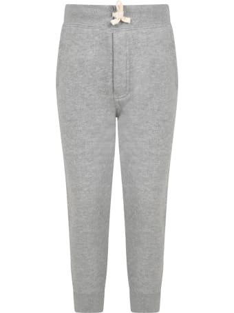 Ralph Lauren Grey Sweatpant For Kids With Pony Logo