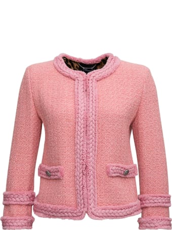 Blumarine Pink Wool Jacket With Pockets