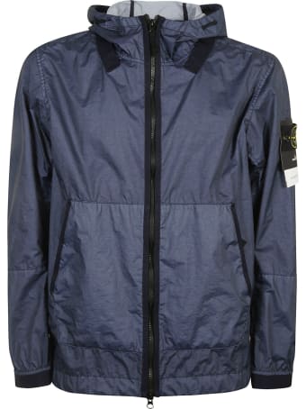 Stone Island Logo Patched Plain Windbreaker