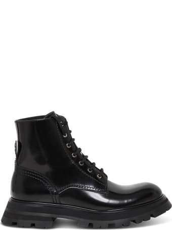 Alexander McQueen Wander Leather Ankle Boots