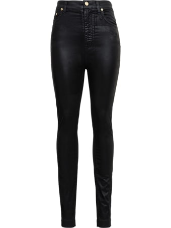 Dolce & Gabbana Black Jeans In Laminated Denim
