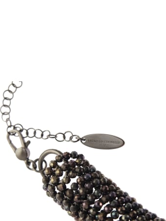 Brunello Cucinelli Vetro And Sterling Silver Necklace